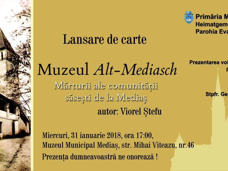 viorel ștefu lansează cartea „muzeul alt-mediasch”