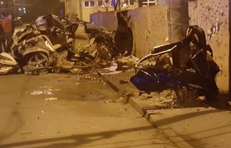 foto – accident groaznic la cluj. un bmw făcut praf și șofer mort de beat