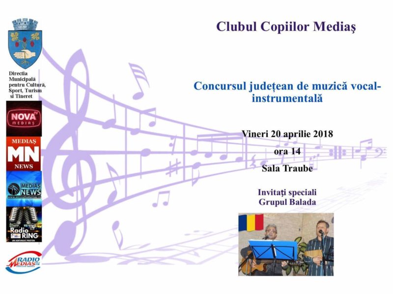 sala traube din mediaș găzduiește concursul județean de muzică vocal-instrumental