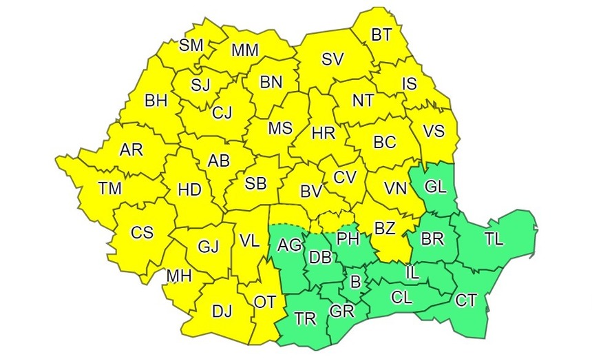 Se strică vremea – Avem cod galben de ploi torențiale și vijelii. Sibiul printre județele vizate 2 se strică vremea – avem cod galben de ploi torențiale și vijelii. sibiul printre județele vizate