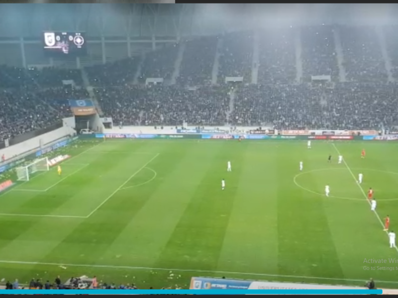 trandafiri albi aruncați pe teren în meciul universitatea craiova și fcsb