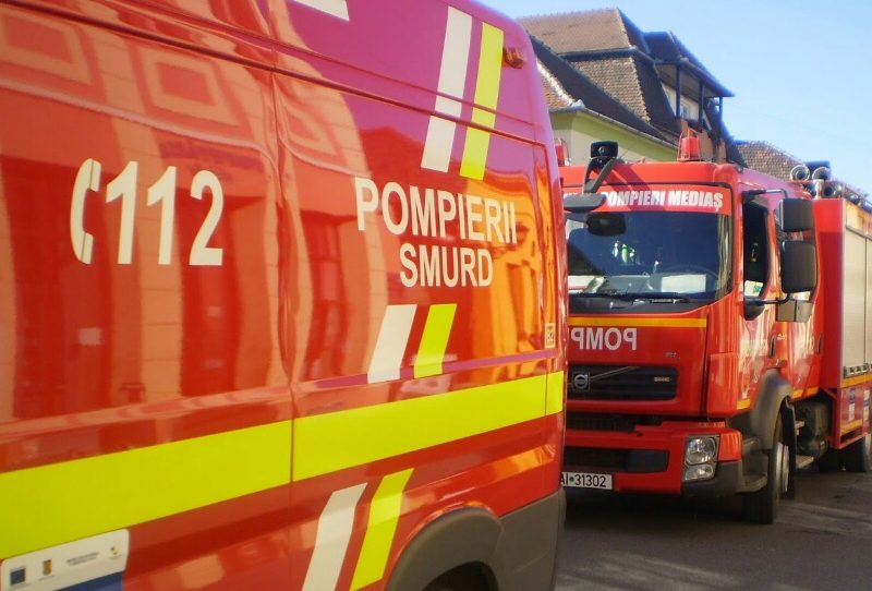 incendiu la un apartament din mediaș - intervin pompierii