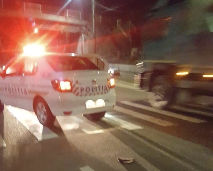 foto accident la copșa mică - pieton lovit pe trecere