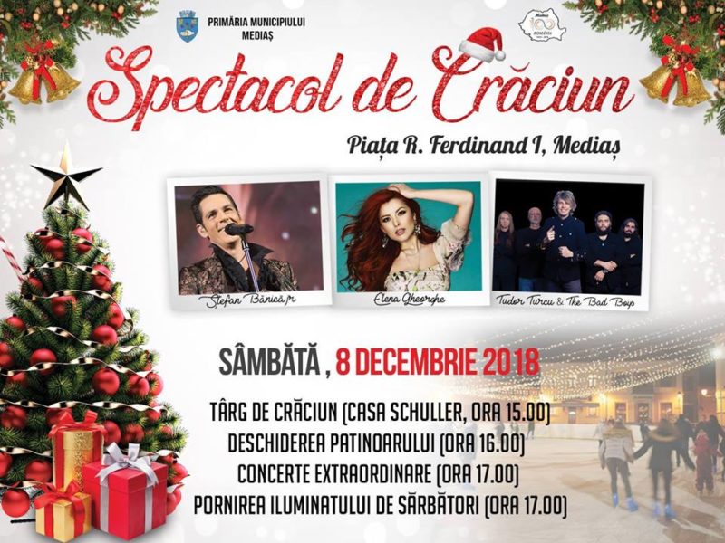 târg de crăciun, concerte și patinoar în aer liber la mediaș