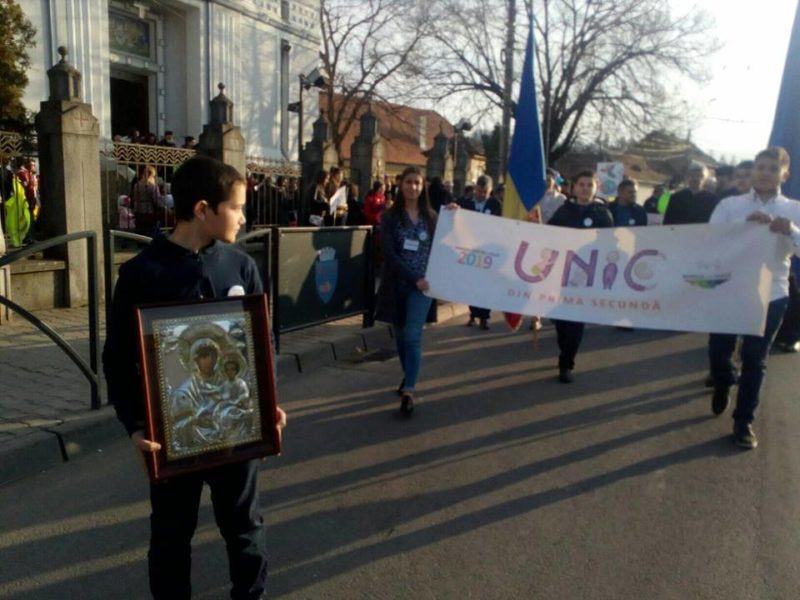 foto - marş pentru viaţa cu sute de participanţi la mediaş