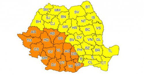 Cod galben de ploi torențiale, vijelii și grindină, pănă luni, la Mediaș 3 cod galben de ploi torențiale, vijelii și grindină, pănă luni, la mediaș