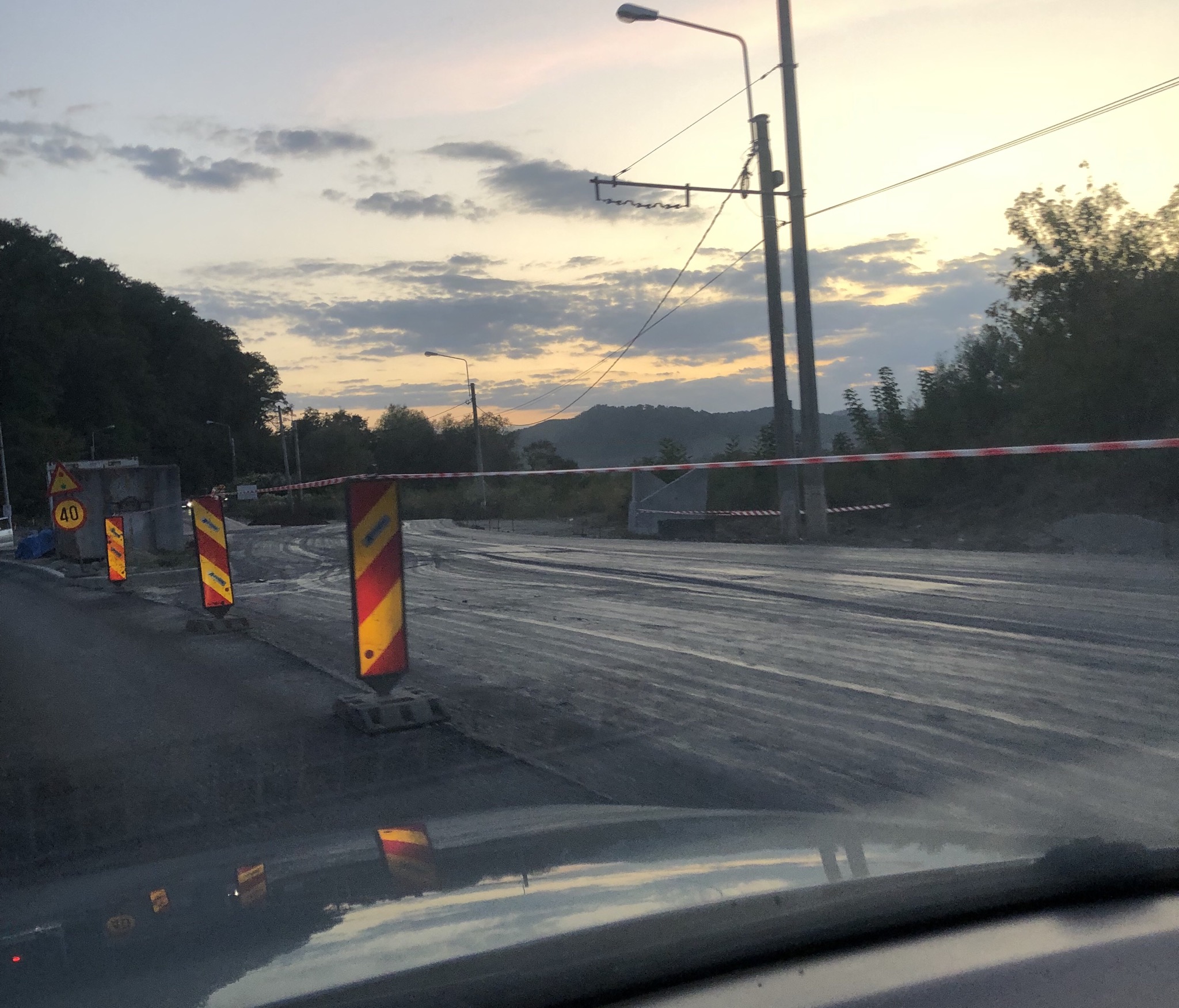 foto sensul giratoriu de la intrarea în mediaș aproape gata