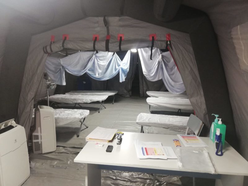 coronavirus - spitalul din mediaş primeşte un cort ca să trieze pacienţii