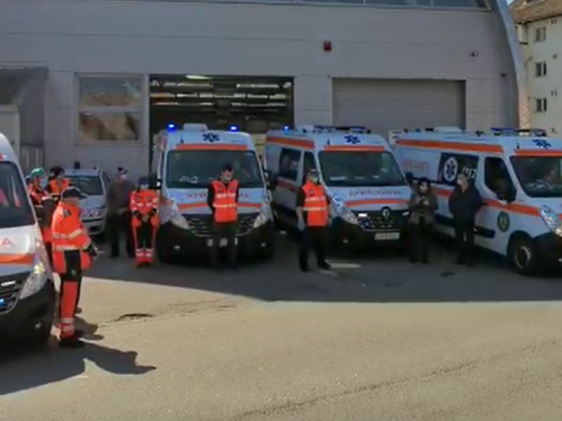 video moment de reculegere la saj sibiu în memoria ambulanțierului răpus de coronavirus