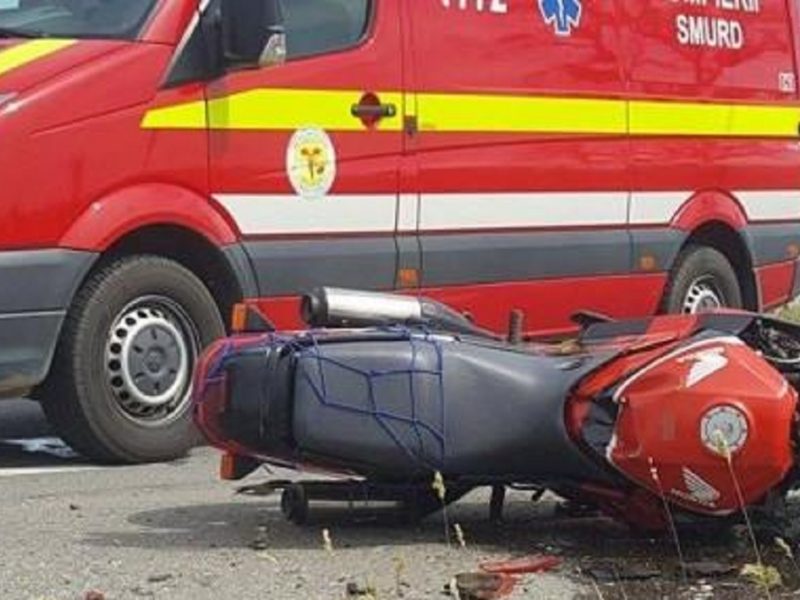 accident la mediaș – motociclistă rănită într-o intersecție