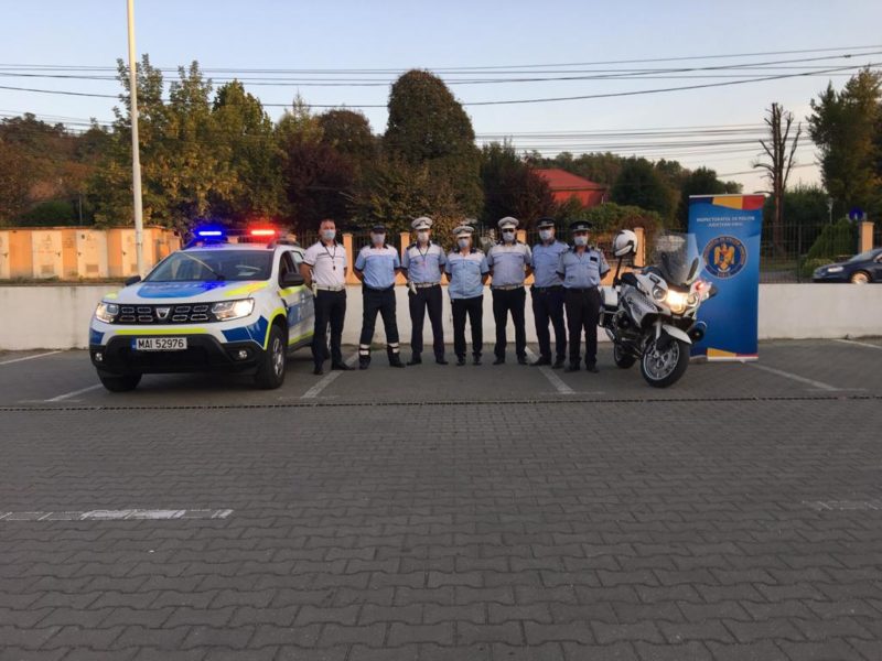 foto experimentul făcut de politiști pentru a le arăta medieșenilor pericolul alcoolului la volan