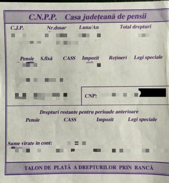 talonul mov ajunge din 15 martie la toți pensionarii care încasează pensia prin cont bancar