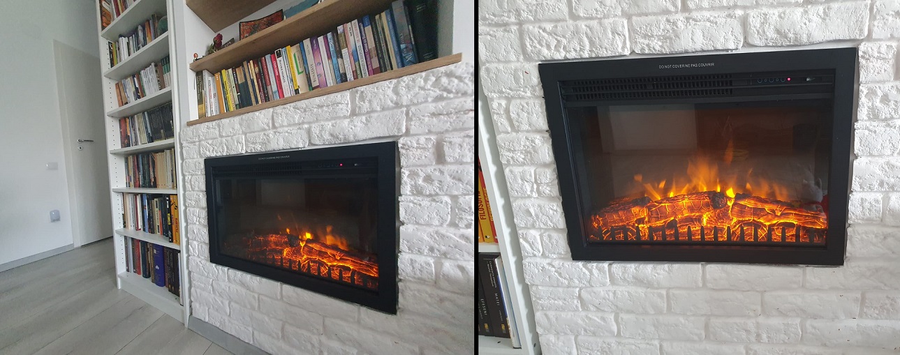 idei faine pentru amenajarea livingului cu un semineu electric!