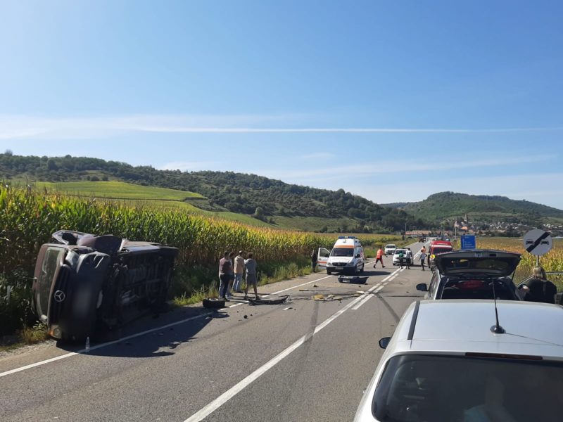 accident violent la saroș pe târnave - cel puțin trei oameni răniți