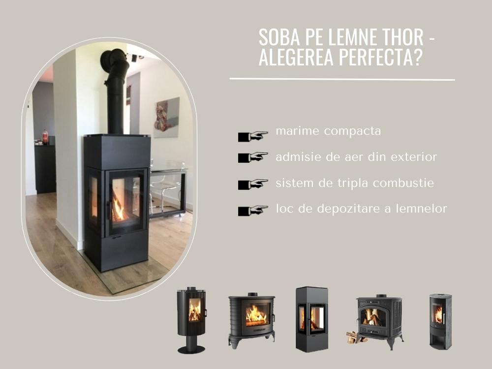 cea mai indragita soba pe lemne moderna cu sticla pe colt din catalogul pefoc!