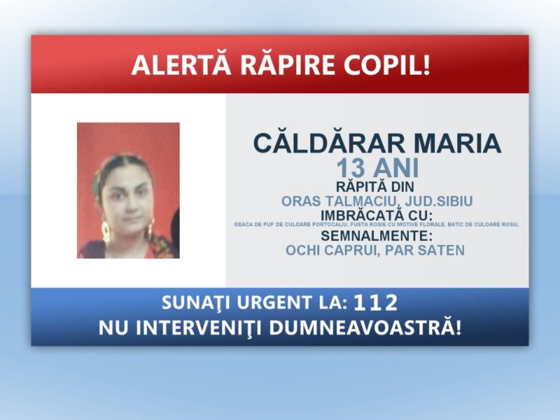 alertă în județ — patru persoane au răpit o minoră la tălmaciu