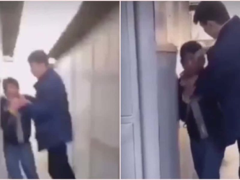 video copil bătut și dat cu capul de un garaj pe strada iuliu maniu din mediaș