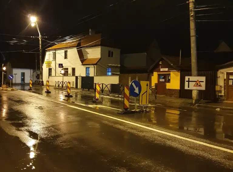 foto lucrările la podul cfr din mediaș au paralizat traficul din oraș