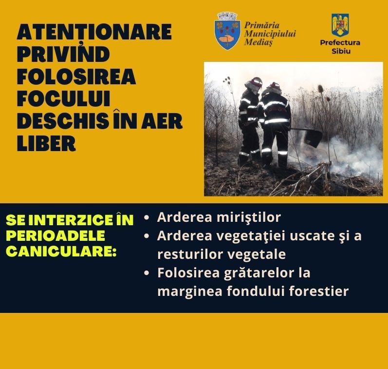 Amenzi usturătoare pentru medieșenii care dau foc la vegetație 3 amenzi usturătoare pentru medieșenii care dau foc la vegetație