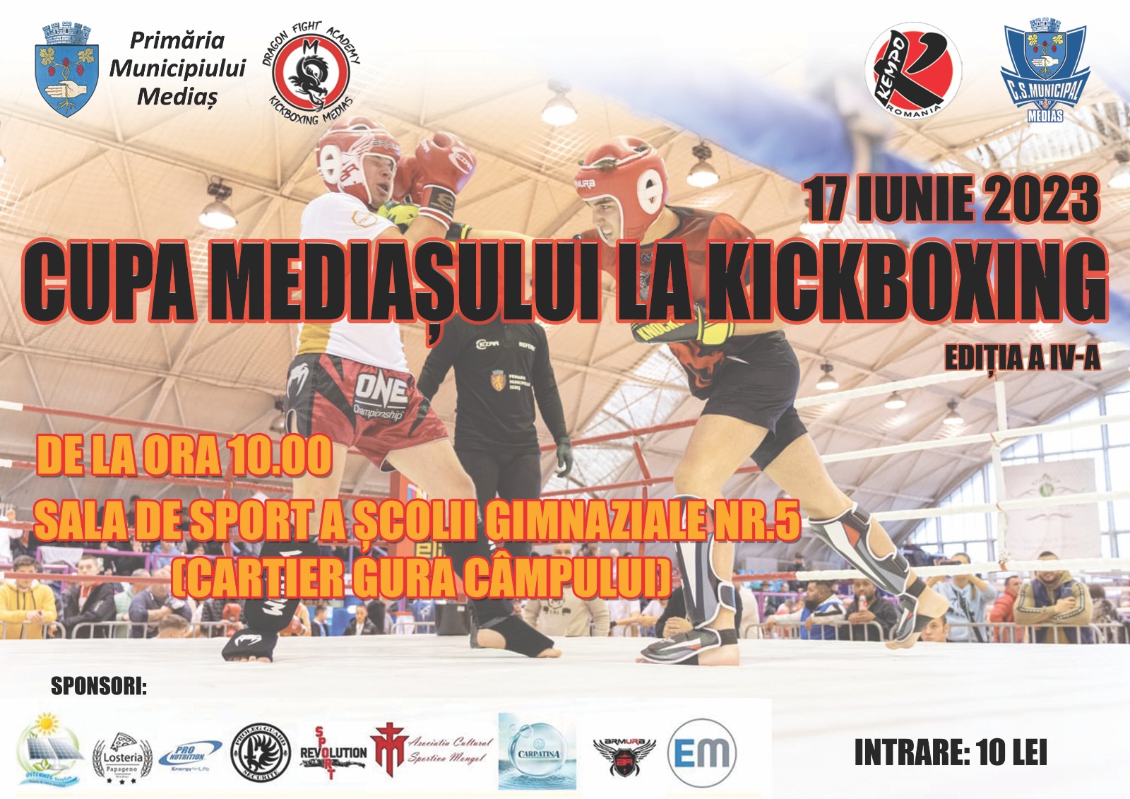 Cupa Mediașului la kickboxing, sâmbătă la Școala Generală 5 - Participă peste 120 de sportivi din țară 2 cupa mediașului la kickboxing, sâmbătă la școala generală 5 - participă peste 120 de sportivi din țară