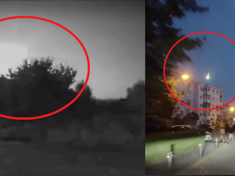 video un meteorit a căzut marți seară în românia. autorităţile au crezut că este un avion