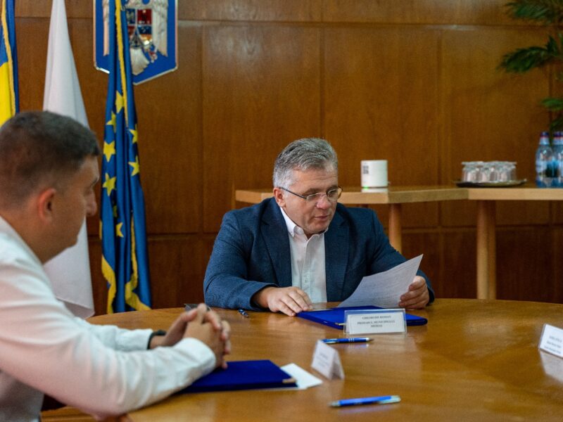 municipalitatea a semnat contractul de modernizare a rețelei de canalizare pluvială pe șoseaua sibiului