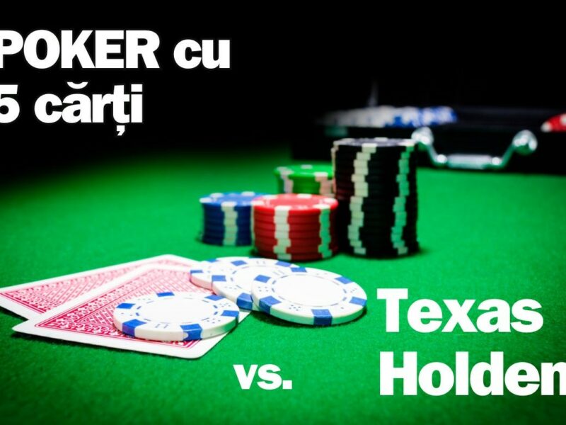 care sunt diferențele între pokerul cu 5 cărți și texas hold'em?