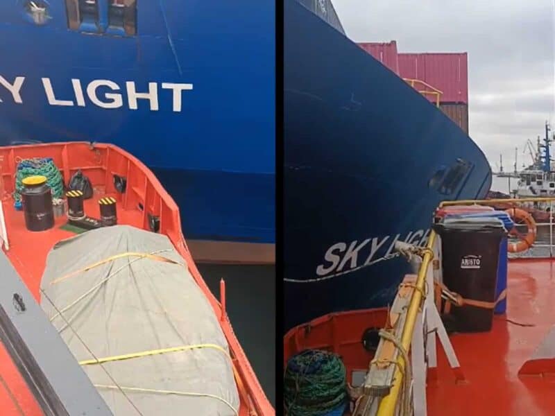 trei nave au fost implicate într-o coliziune în portul constanța (video)