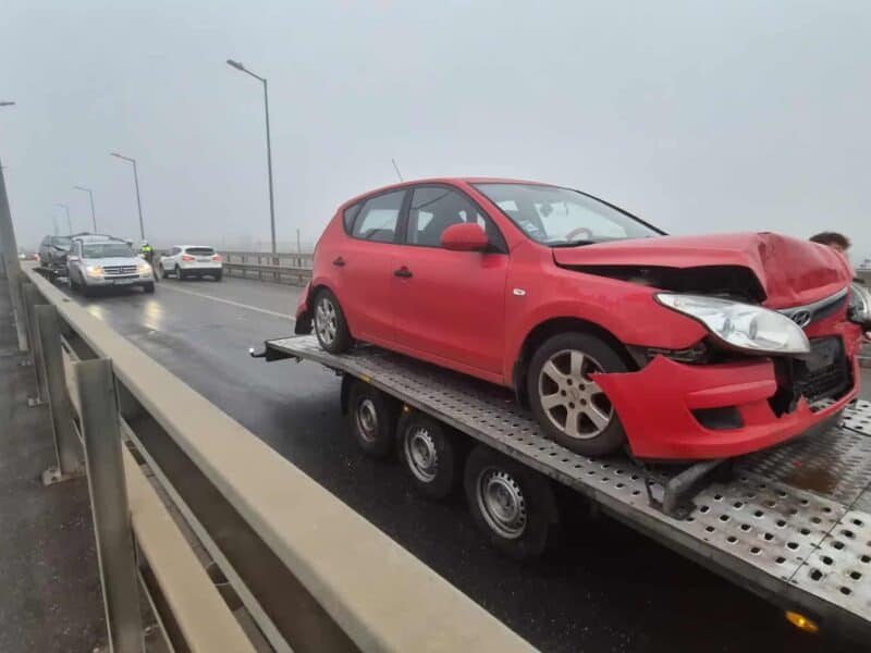 accident în lanț cu 16 vehicule la alba iulia