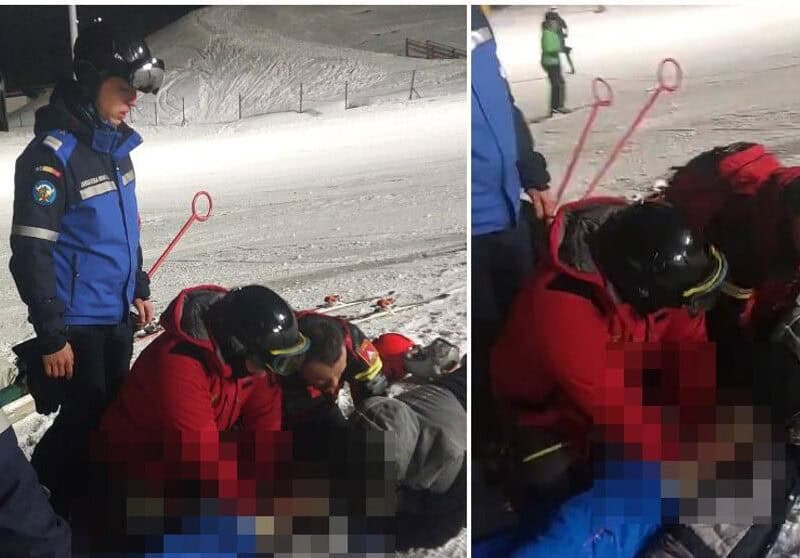 tânăr decedat în urma unei coliziuni violente între doi schiori pe pârtia de schi.