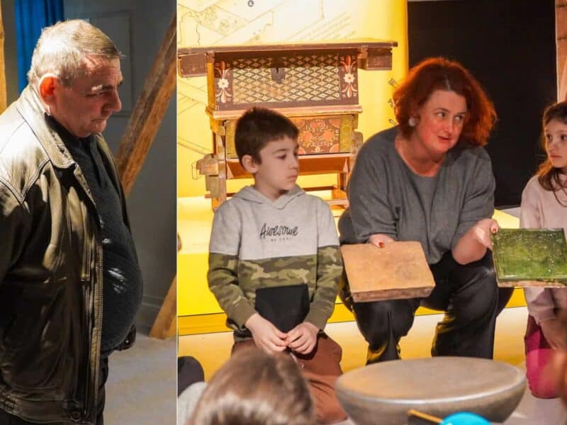 meșterul dezvăluie copiilor din sibiu cum se creează sobe de teracotă (foto video)