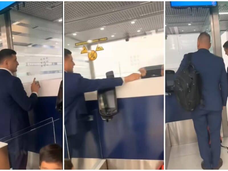 george simion surprins încălcând regulile în aeroport: „n-am timp, mă” (video)