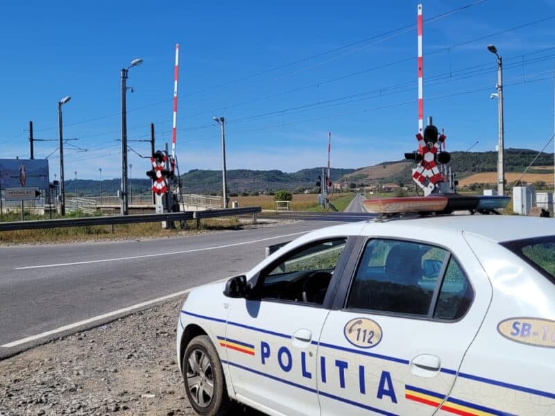 polițiștii sibieni au controlat 124 de mașini la trecerile de cale ferată: rezultate alarmante