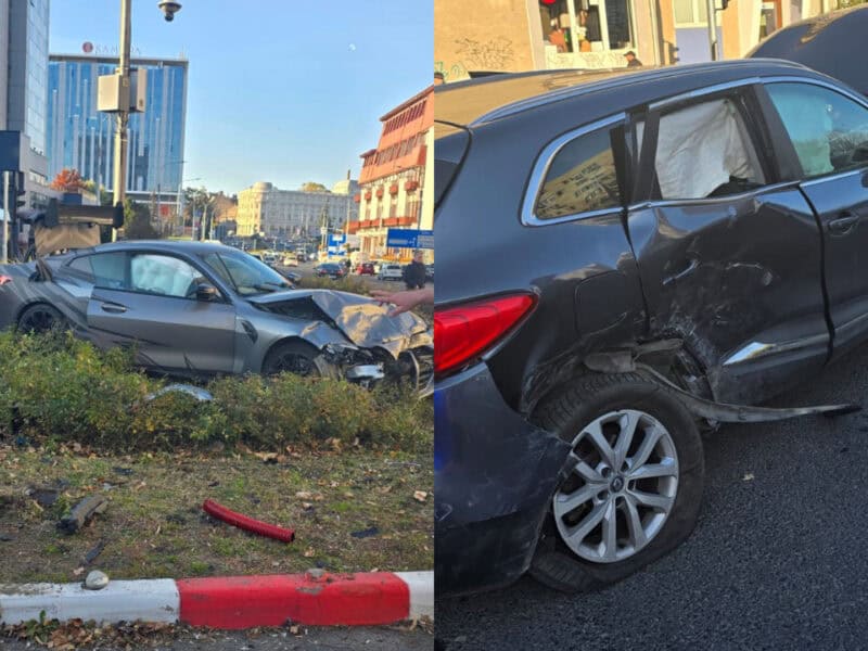șoferul care a plonjat cu bmw-ul în giratoriu a fost arestat preventiv și se va trezi din beție după gratii