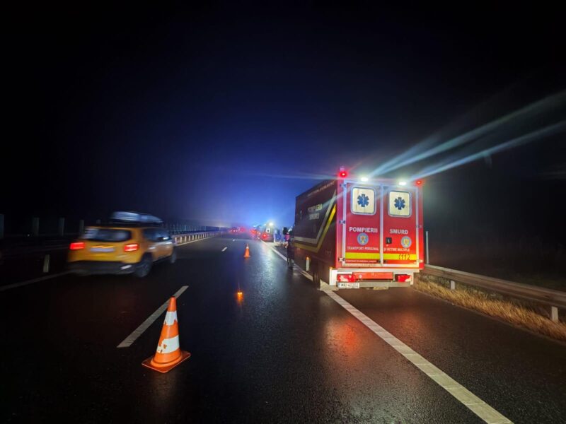 accident grav pe autostradă la săliște: activarea planului roșu de intervenție - detalii actualizate