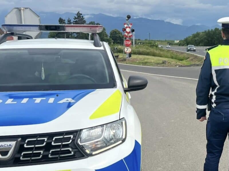 autoturism fără înmatriculare surprins în trafic la mediaș