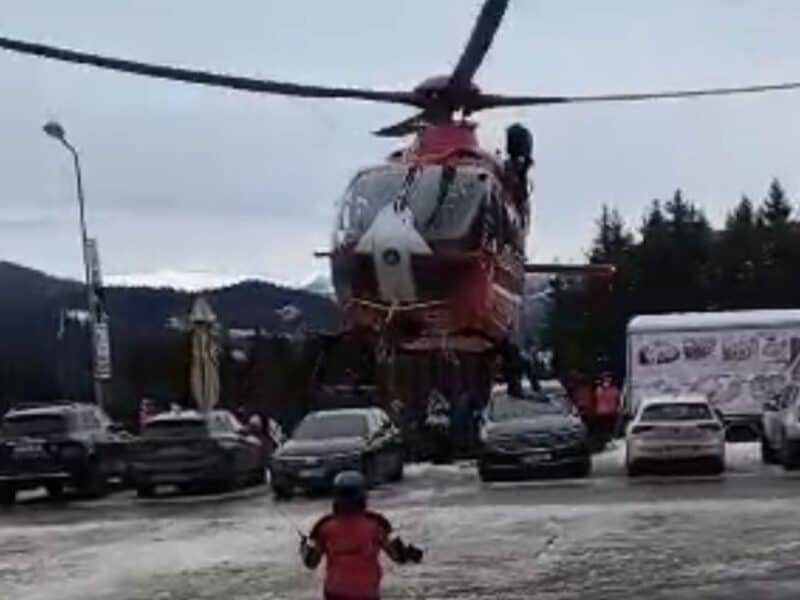 turistă rănită la schi, transportată cu elicopterul la spitalul din sibiu