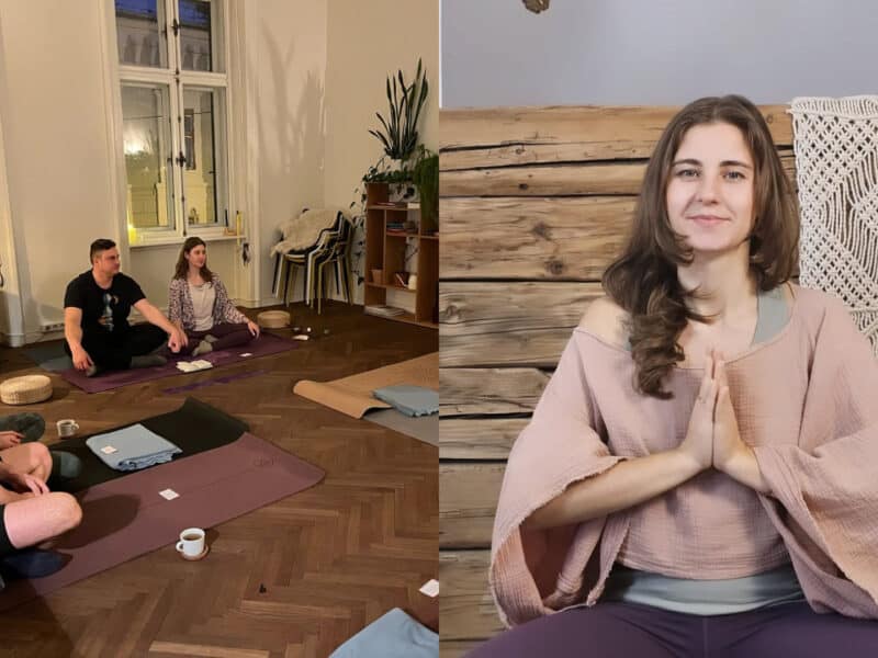 întoarcerea din mexic: diana aduce yin yoga la sibiu de dragobete, promovând yoga în cuplu