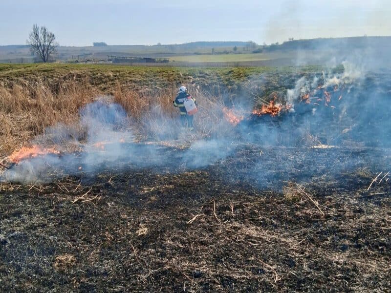 val de incendii de vegetație în județul sibiu: sute de hectare devastate