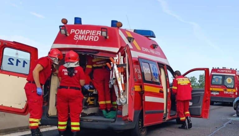 accident pe drumul din cristian: o femeie a lovit un gard cu mașina