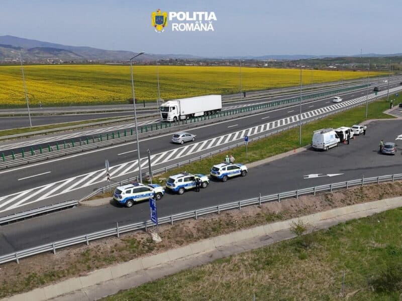 acțiune extinsă pe autostrada sibiu – deva: zeci de amenzi și permise reținute în doar câteva ore