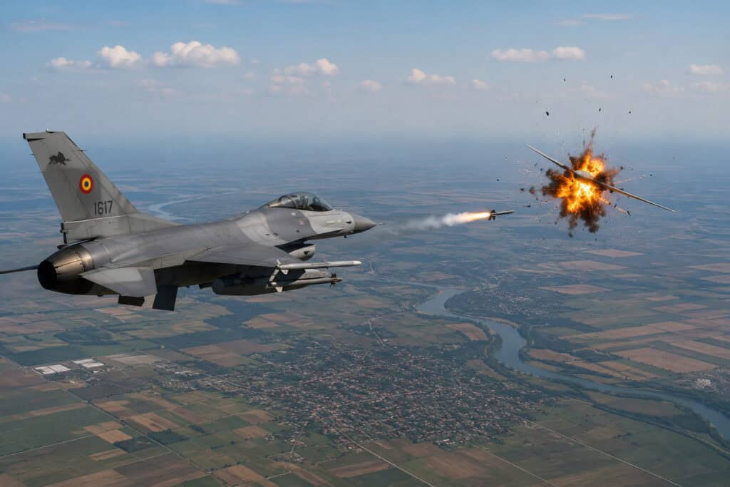 România doboară a doua dronă în mai puțin de 24 de ore în apropierea Deltei Dunării cu avioane F-16 autoritățile investighează tipul și originea aparatului 2 România doboară a doua dronă în mai puțin de 24 de ore în apropierea Deltei Dunării cu avioane F-16 autoritățile investighează tipul și originea aparatului