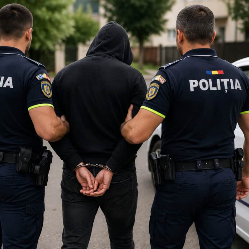 tâlhărie în piața unirii din sibiu: tânăr de 21 de ani, arestat după ce a amenințat un angajat cu un cuțit