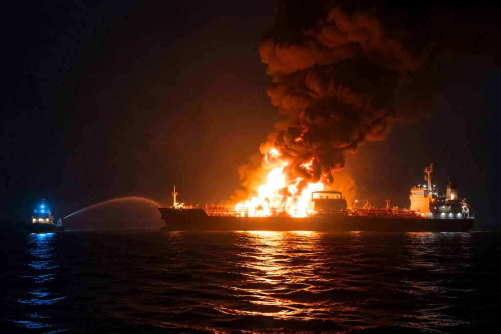 Explozie la bordul unui petrolier în Marea Neagră aproape de Sfântu Gheorghe 14 membri ai echipajului evacuați trei răniți ușor 1 Explozie la bordul unui petrolier în Marea Neagră aproape de Sfântu Gheorghe 14 membri ai echipajului evacuați trei răniți ușor