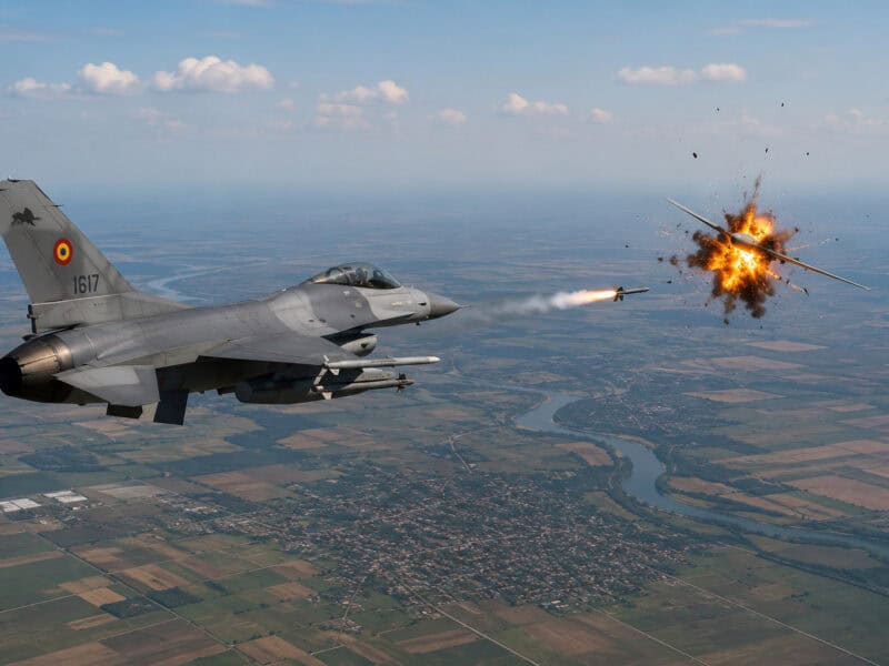 f-16 al forțelor aeriene române a doborât o dronă care a traversat mai multe județe în spațiul aerian național