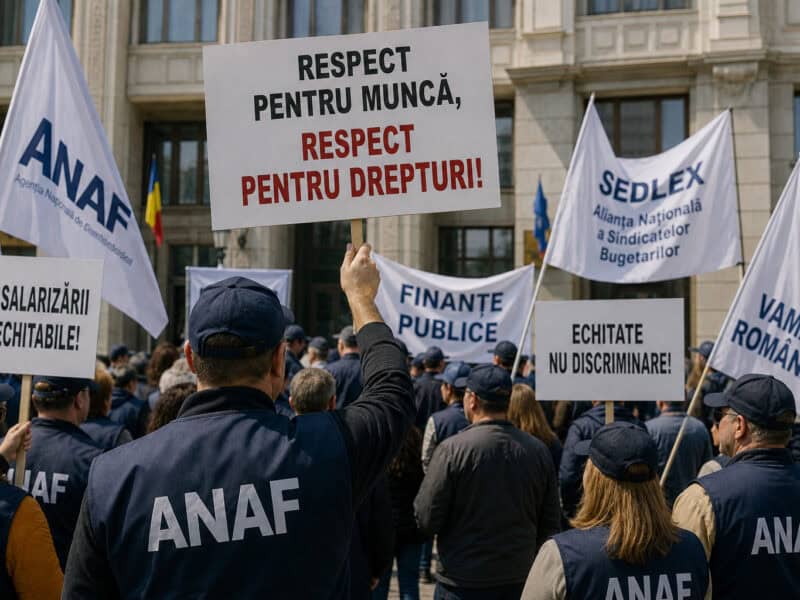se extind protestele bugetarilor: anaf, vamă și finanțe intră în grevă de solidaritate pe 28 iulie 2026 împotriva noii legi a salarizării cu pierderi salariale de până la 4.000 de lei lunar