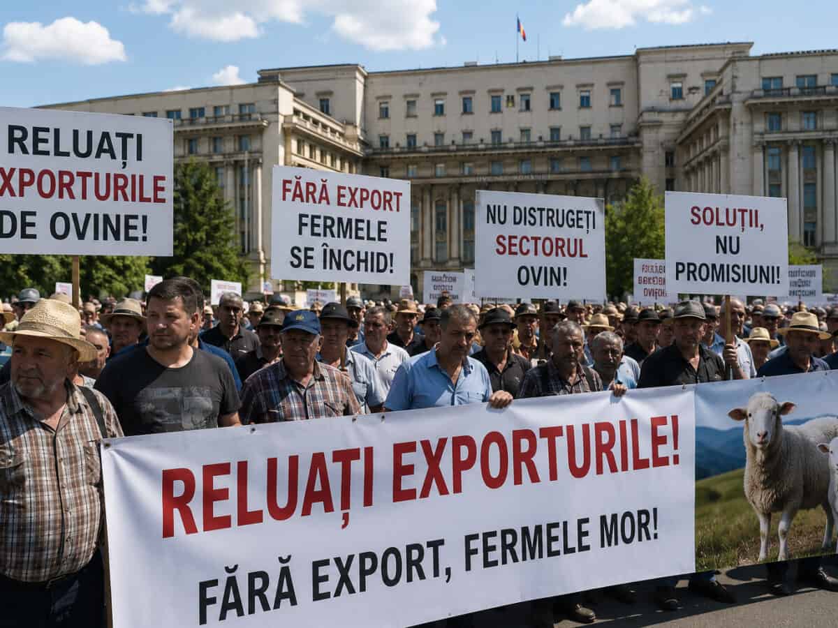 protestul oierilor la bucurești: cer reluarea urgentă a exporturilor de animale