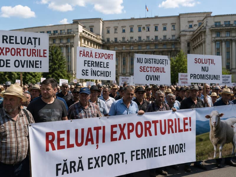 protestul oierilor la bucurești: cer reluarea urgentă a exporturilor de animale
