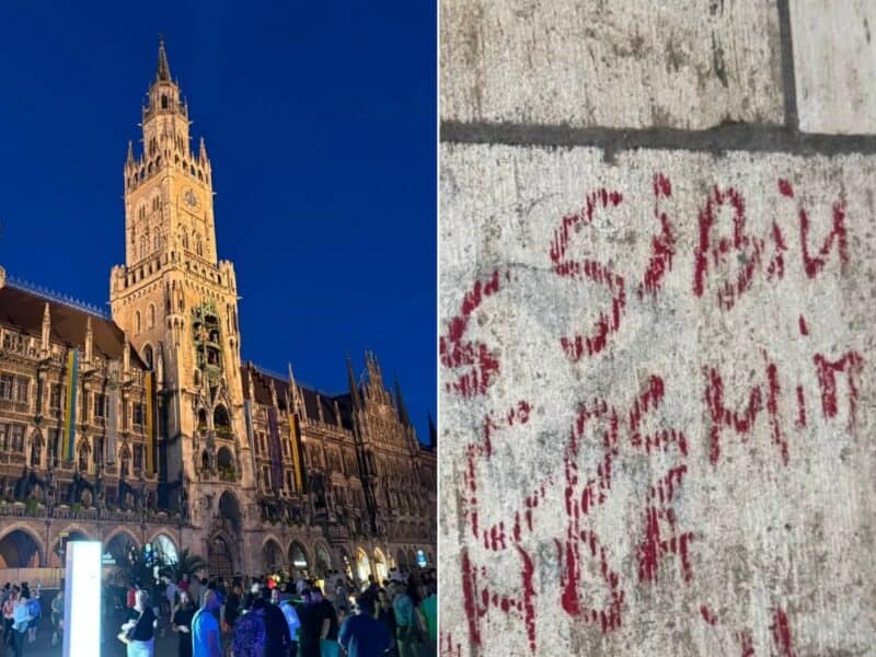sibiu mâzgălit pe o clădire monument istoric a primăriei din münchen semnal de alarmă tras de lucian mîndruță asupra vandalismului românilor în străinătate