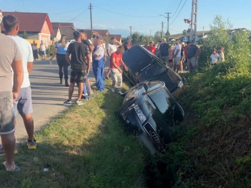 accident la nocrich: șofer de 75 de ani a intrat în depășire, o persoană a ajuns la spital